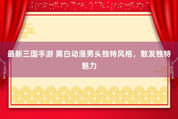 最新三国手游 黑白动漫男头独特风格，散发独特魅力