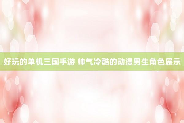 好玩的单机三国手游 帅气冷酷的动漫男生角色展示