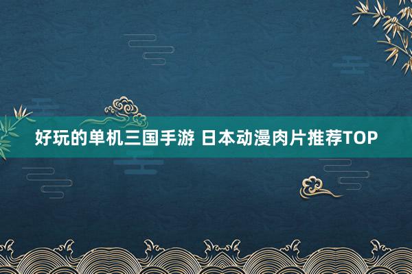 好玩的单机三国手游 日本动漫肉片推荐TOP